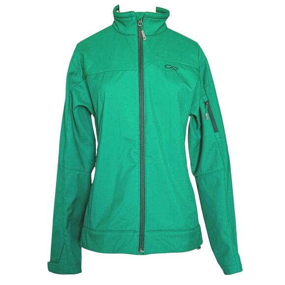 Outdoor Research Women’s Softshell Jacket Fleece Lined Size M Green - Picture 1 of 10